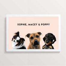 Load image into Gallery viewer, 4 Pet Portrait - A3