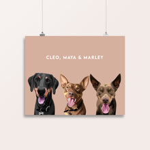Load image into Gallery viewer, Custom Pet Portrait (7 Pets) (Digital Download)