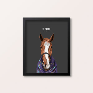 Framed Horse Pet Portraits