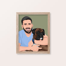 Load image into Gallery viewer, Human &amp; Pet Custom Portrait
