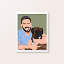 Load image into Gallery viewer, Human &amp; Pet Custom Portrait
